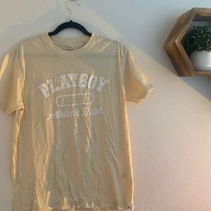 cream playboy tshirt